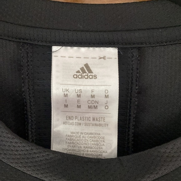 Mens Adidas Aeroready Black Short Sleeve Tee size medium - Picture 5 of 7
